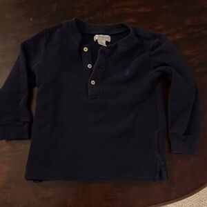 Ralph Lauren Kids Dark Blue Long Sleeve Henley